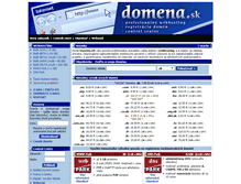 Tablet Screenshot of domena.sk